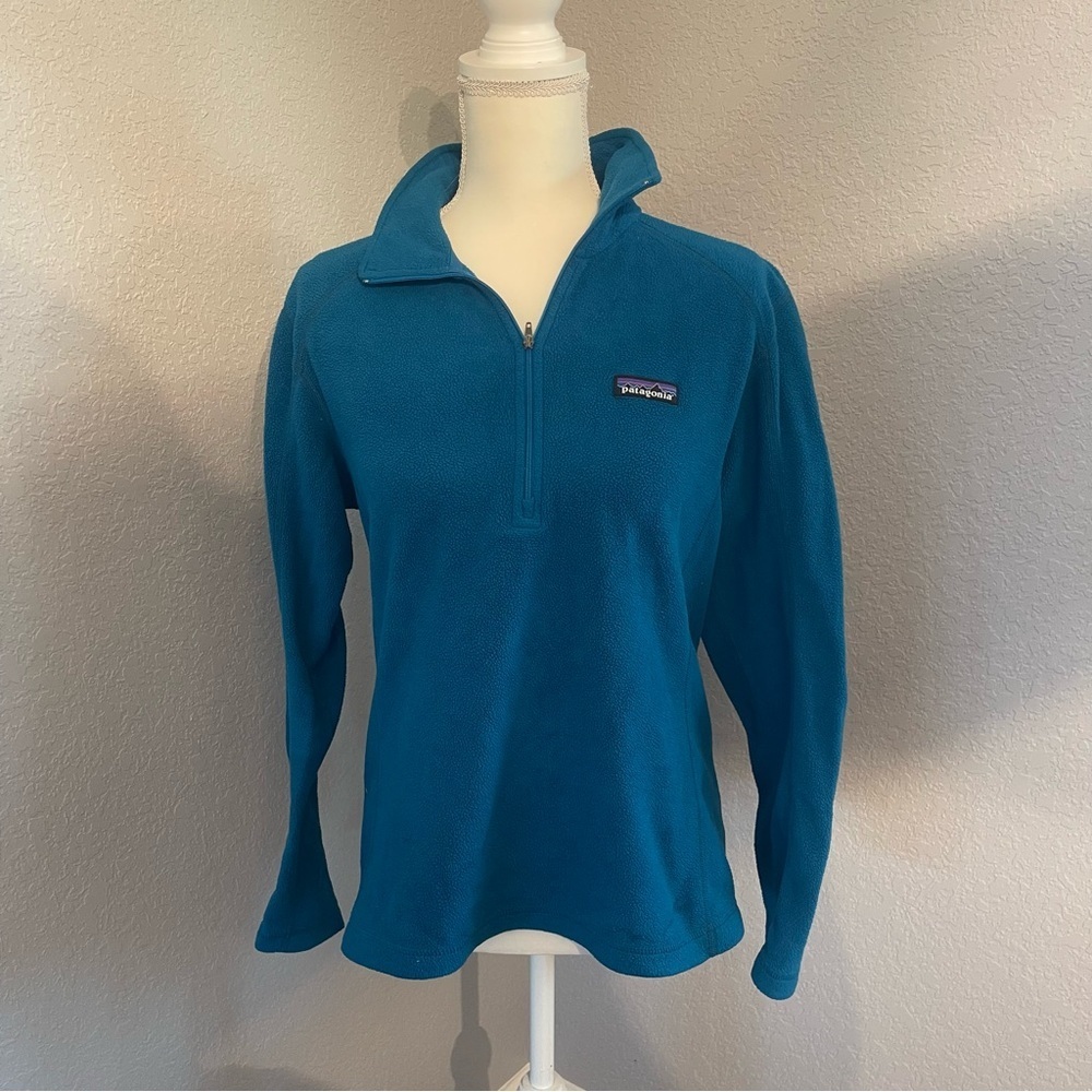 Patagonia Women's Micro D® 1/4-Zip Fleece Teal Size Small - Picture 2 of 6